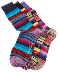 Разноцветные носки в горизонтальную полоску