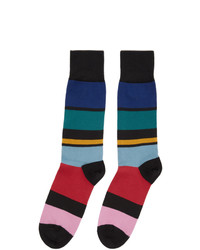 Мужские разноцветные носки в горизонтальную полоску от Paul Smith