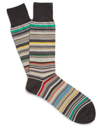 Мужские разноцветные носки в горизонтальную полоску от Paul Smith
