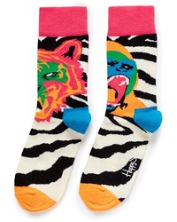 Разноцветные носки с принтом