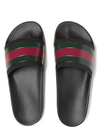 Мужские разноцветные резиновые сандалии от Gucci