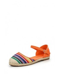 Разноцветные сандалии на плоской подошве от Annalisa