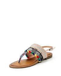 Разноцветные сандалии на плоской подошве от Bellamica