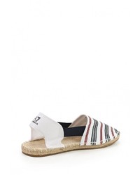 Разноцветные сандалии на плоской подошве от EA7