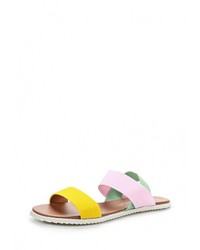 Разноцветные сандалии на плоской подошве от Marie Collet