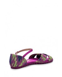 Разноцветные сандалии на плоской подошве от Moleca