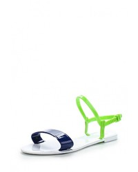 Разноцветные сандалии на плоской подошве от Mon Ami