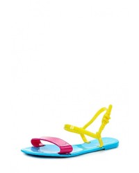 Разноцветные сандалии на плоской подошве от Mon Ami