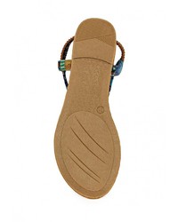 Разноцветные сандалии на плоской подошве от Wellspring