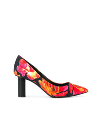 Разноцветные сатиновые туфли с принтом от Salvatore Ferragamo