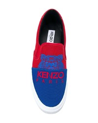 Мужские разноцветные слипоны из плотной ткани от Kenzo