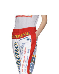 Мужские разноцветные спортивные штаны с принтом от Moschino