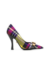 Разноцветные туфли из плотной ткани от Versace