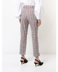 Разноцветные узкие брюки в клетку от Veronica Beard