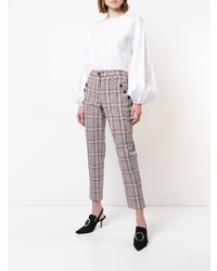 Разноцветные узкие брюки в клетку от Veronica Beard