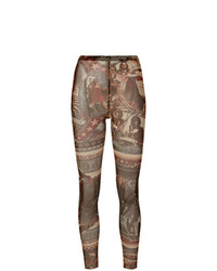 Разноцветные узкие брюки с принтом от Jean Paul Gaultier Vintage