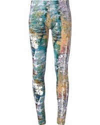 Разноцветные узкие брюки с принтом от Jet Set