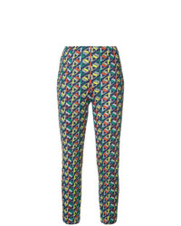 Разноцветные узкие брюки с принтом от Pleats Please By Issey Miyake