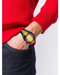 Мужские разноцветные часы в горизонтальную полоску от Gucci