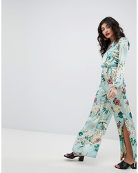 Разноцветные шелковые широкие брюки