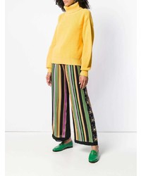 Разноцветные широкие брюки в вертикальную полоску от A.N.G.E.L.O. Vintage Cult