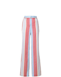 Разноцветные широкие брюки в вертикальную полоску от Ps By Paul Smith