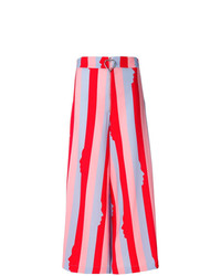 Разноцветные широкие брюки в вертикальную полоску от Vivetta