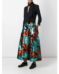 Разноцветные широкие брюки с принтом от DELPOZO