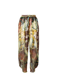 Разноцветные широкие брюки с принтом от Jean Paul Gaultier Vintage