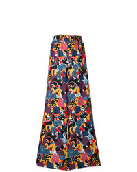 Разноцветные широкие брюки с принтом от La Doublej