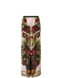 Разноцветные широкие брюки с цветочным принтом от Antonio Marras