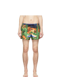 Разноцветные шорты для плавания с принтом от Versace Underwear