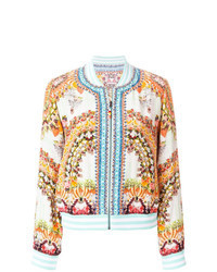 Разноцветный бомбер с вышивкой
