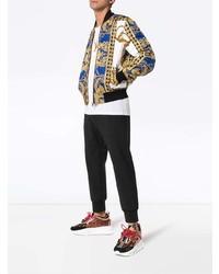Мужской разноцветный бомбер с принтом от Versace