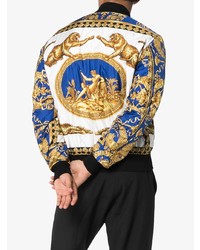 Мужской разноцветный бомбер с принтом от Versace