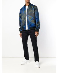 Мужской разноцветный бомбер с принтом от Versace Jeans