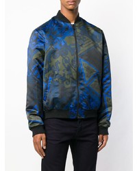 Мужской разноцветный бомбер с принтом от Versace Jeans