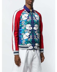 Мужской разноцветный бомбер с принтом от DSQUARED2