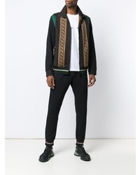 Мужской разноцветный бомбер с принтом от Fendi