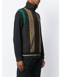 Мужской разноцветный бомбер с принтом от Fendi