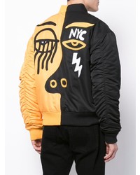 Мужской разноцветный бомбер от Haculla