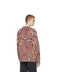 Мужской разноцветный вязаный кардиган от Nanushka