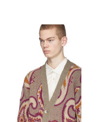 Мужской разноцветный вязаный кардиган от Nanushka