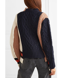 Женский разноцветный вязаный свитер от Sacai