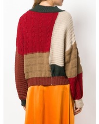 Женский разноцветный вязаный свитер от Miaoran