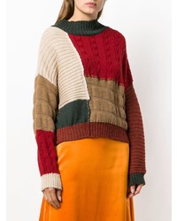 Женский разноцветный вязаный свитер от Miaoran