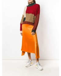 Женский разноцветный вязаный свитер от Miaoran