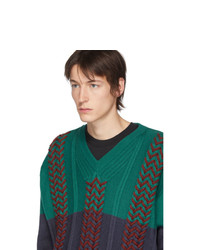 Мужской разноцветный вязаный свитер от Y/Project