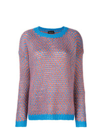 Женский разноцветный вязаный свитер от Roberto Collina