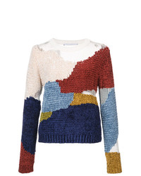 Женский разноцветный вязаный свитер от Rosetta Getty